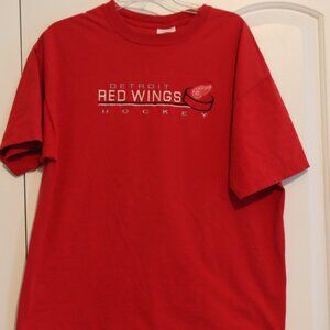 Detroit Red Wings Embroidered Logo Short Sleeve Tee Cadre Athletic Size Large